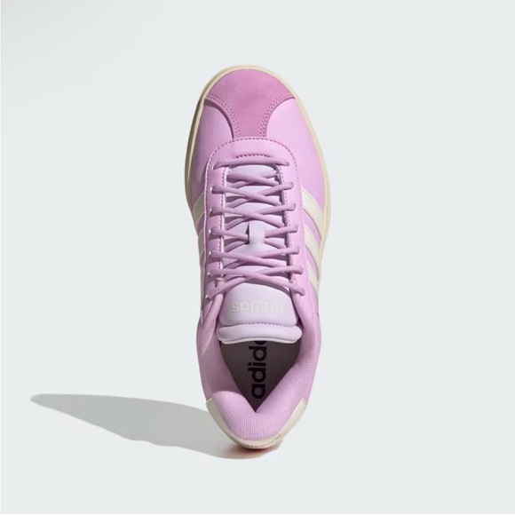 Adidas Women’s VL Court Bold Shoes Size 9 Bliss Lilac / Off White / Ice Lavender - Picture 2 of 8